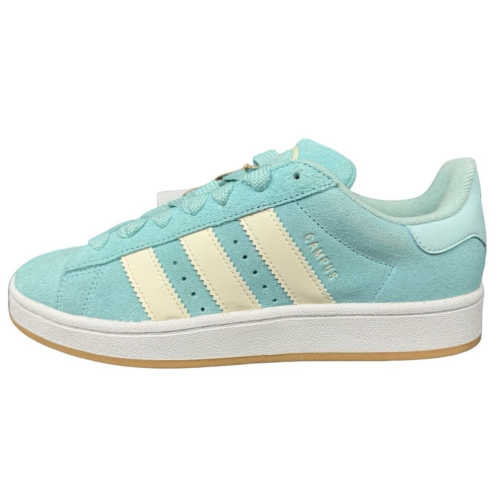 adidas Womens 9.5 Sneakers Suede Shoes Campus 00s Mint Cream White JR3797 New